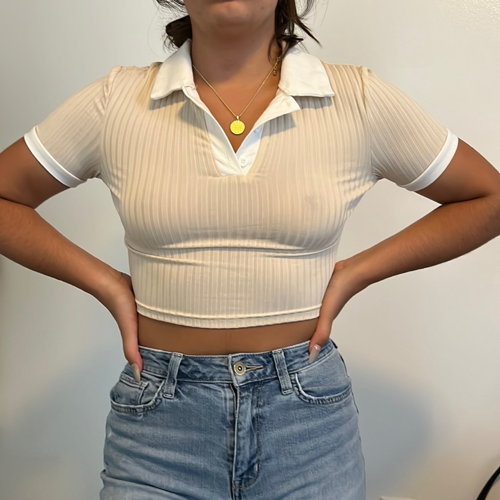 SHEIN cream top